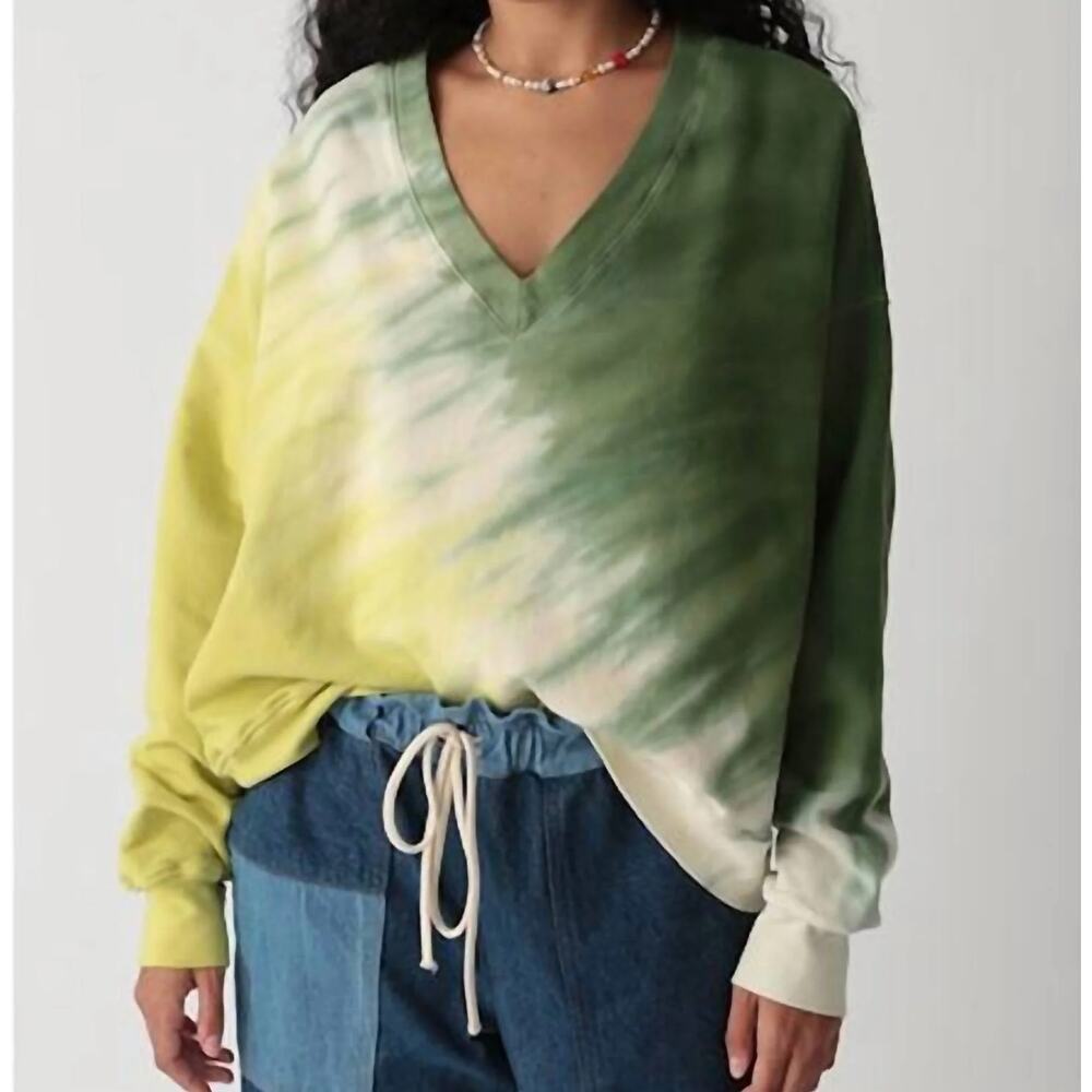 Electric Rose Ava Sweatshirt In Fade Green Womens Medium Athletic Yoga